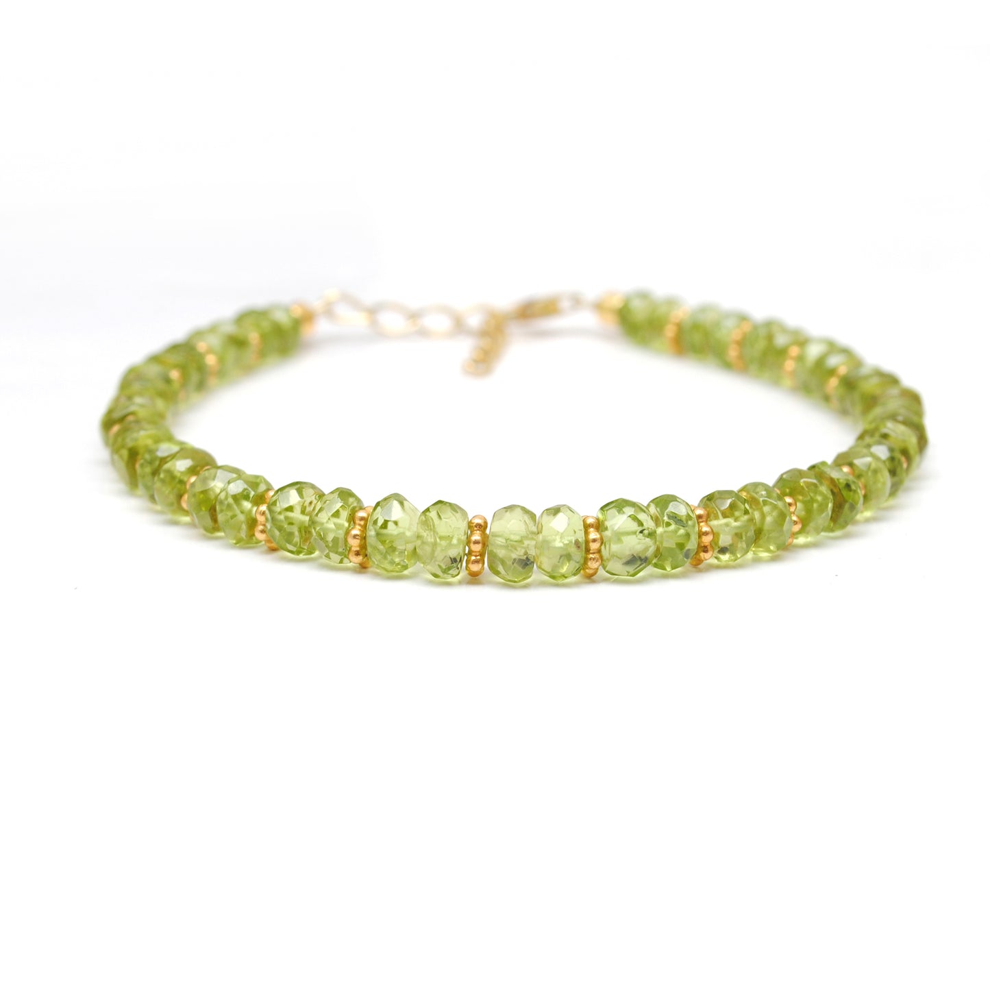 Peridot 8 Inch Bracelet for Women - Wrist Styled View