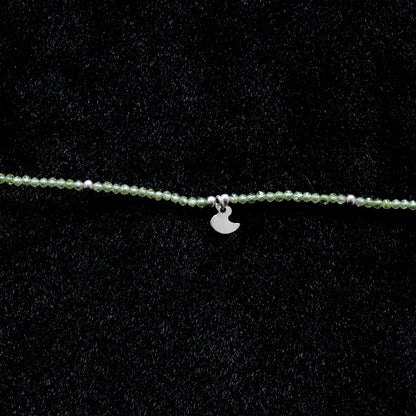 Peridot Rondelle Strand Necklace for Women - Close-Up Bead Detail