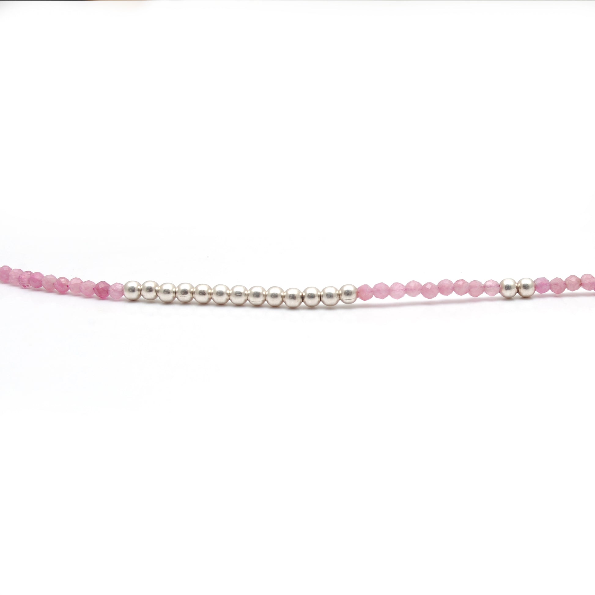 Pink Tourmaline Beaded Necklace October Birthstone Gift - Clasp Detail