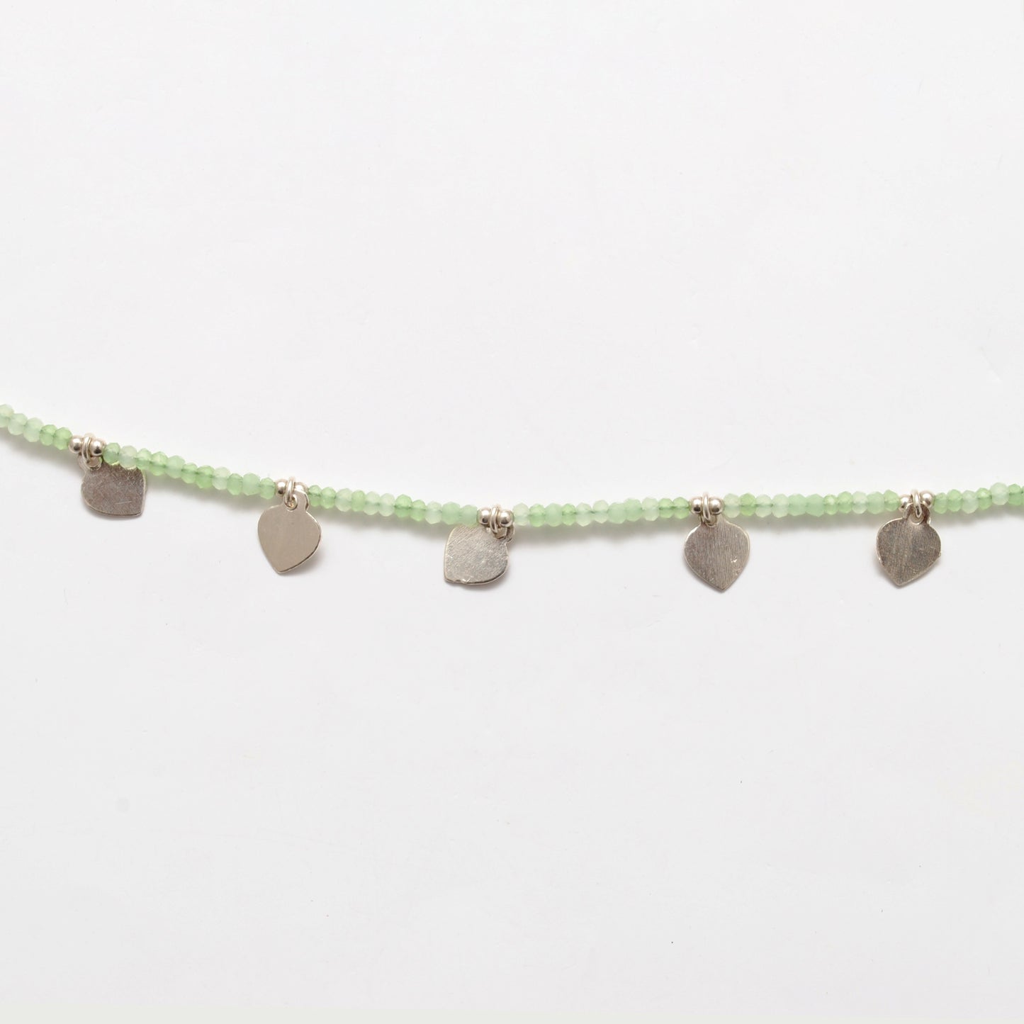 Prehnite Beaded Necklace Healing Crystal Gift - Lifestyle View
