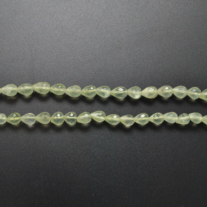 Prehnite faceted teardrop beads wholesale - Jaipur quality