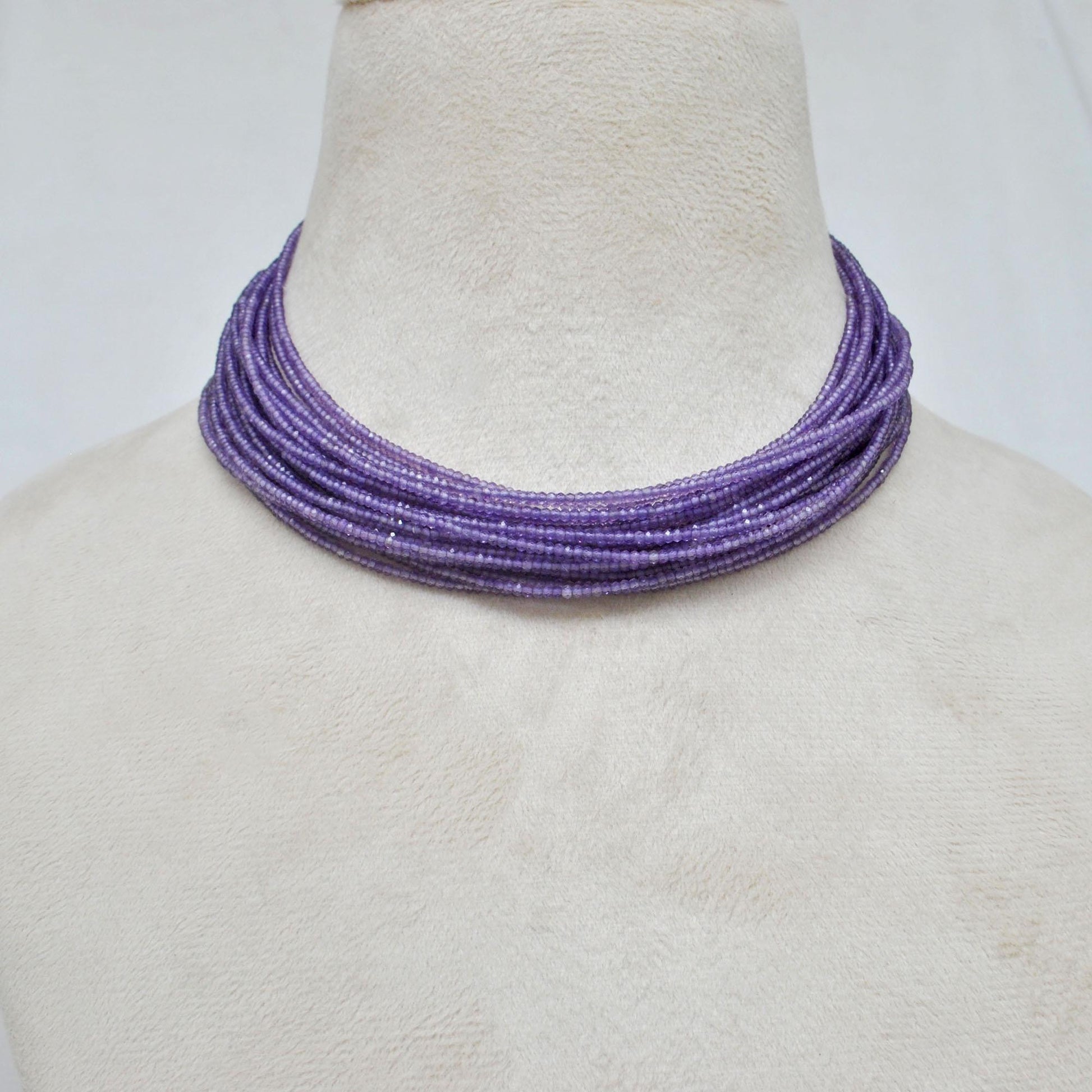 Purple amethyst rondelle beads for February birthstone jewelry