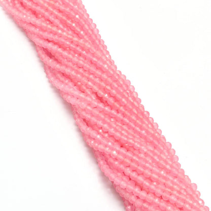 Rose quartz faceted round beads Jaipur wholesale scale reference