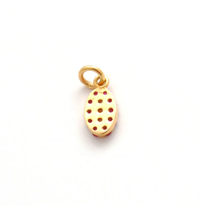 Ruby & Pavé Diamond Evil Eye Charm – Styled on Necklace