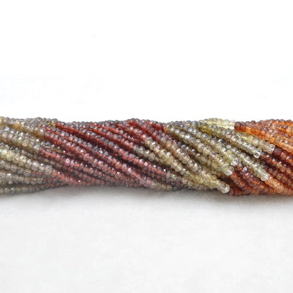 Sapphire rondelle beads scattered loose view Jaipur