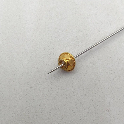 18K gold spacer bead cap 7mm polish detail