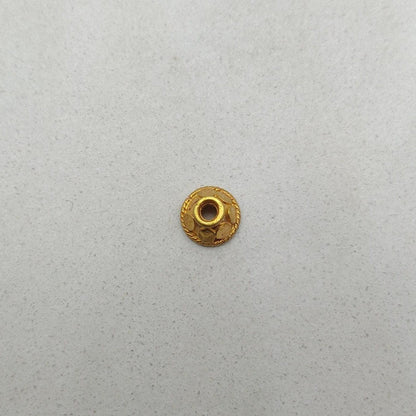 Solid 18K gold bead cap 7mm side profile