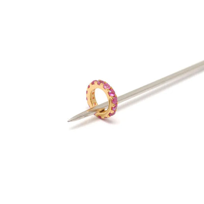 Solid Gold Ruby Rondelle Spacer Bead – Wholesale Fine Jewelry Making Supply