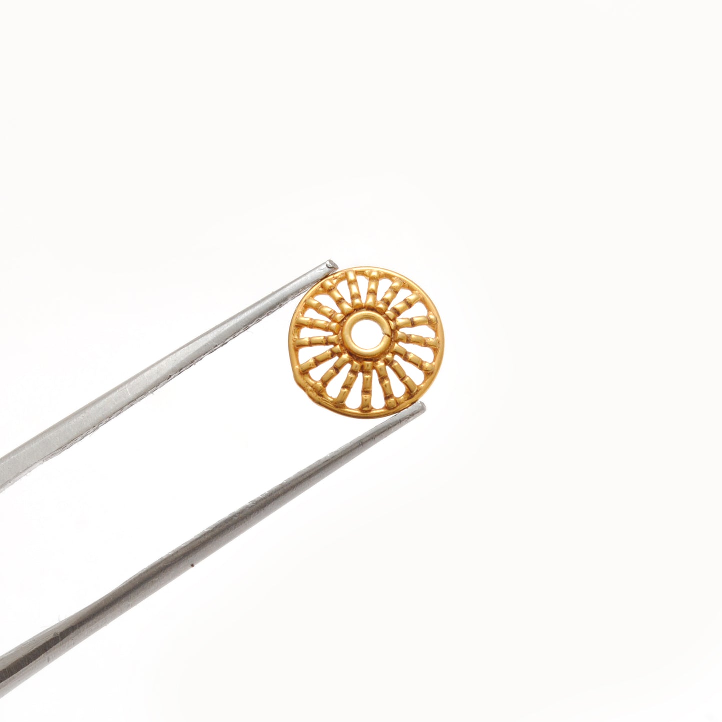 Spacer 18K gold bead cap - scale reference wholesale
