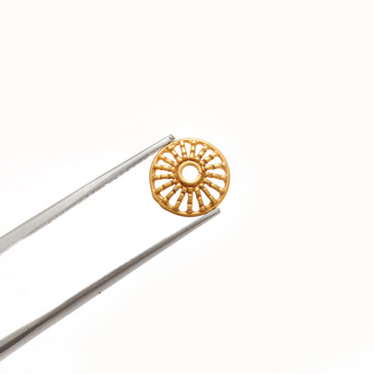 Spacer 18K gold bead cap - scale reference wholesale