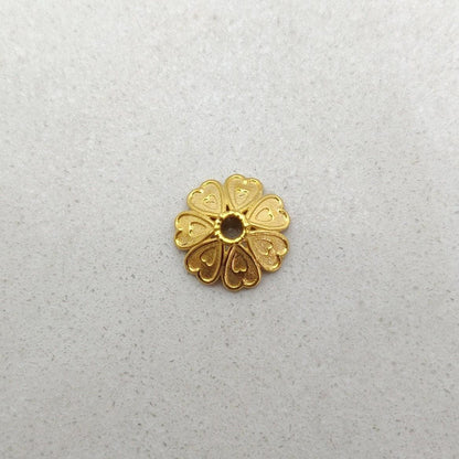 18K gold spacer bead cap DIY overhead view Jaipur