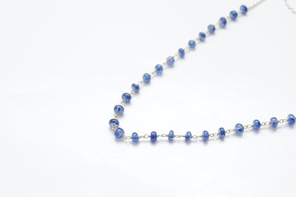 Tanzanite Beaded Strand Necklace Gift for Her - Styled View
