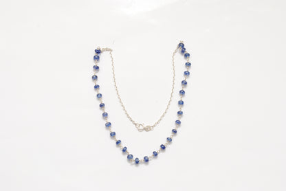 Tanzanite Strand Necklace Handmade Jaipur - Side Profile